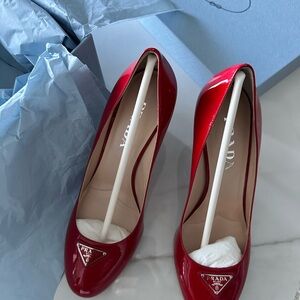 Prada Women's Red Patent Leather Pumps